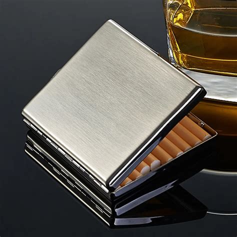 metal strong box cigarette case|stainless steel cigarette cases.